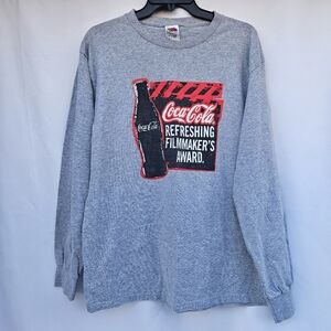 Coca Cola Filmmaker's Awards Grey Longsleeve T-Shirt Fruit of the Loom Sz-Large